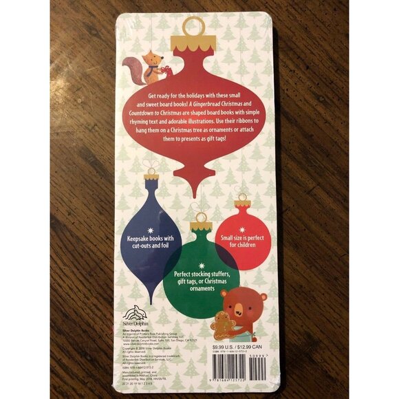 2 Book Ornament Present Gift Tags A Gingerbread Christmas Countdown To Christmas - Picture 2 of 2